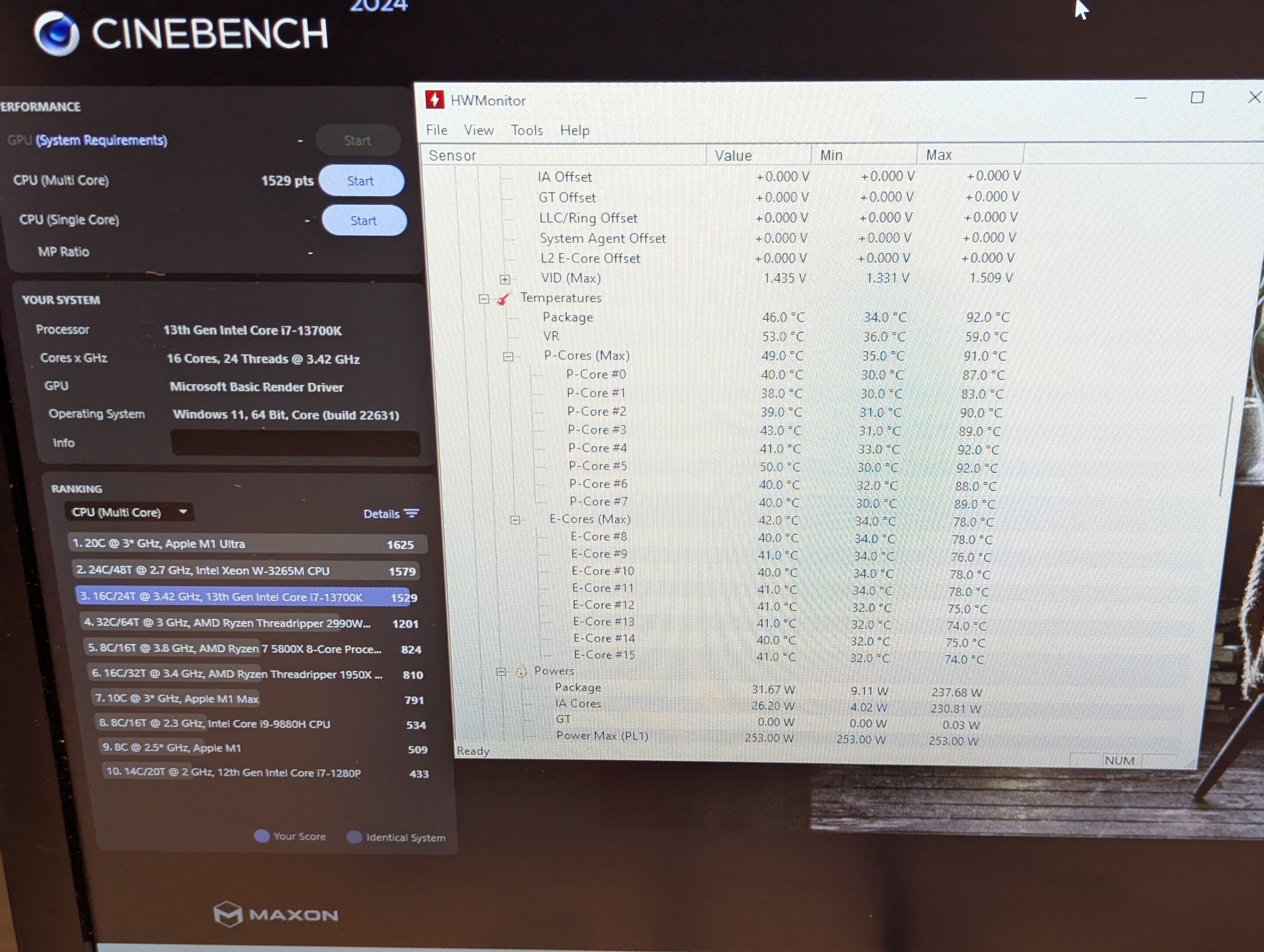 Temperatures and performance with LLC 3 and -0.075V undervolt